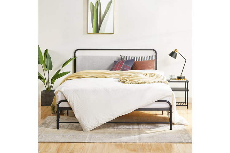 Currin queen upholstered on sale platform bed